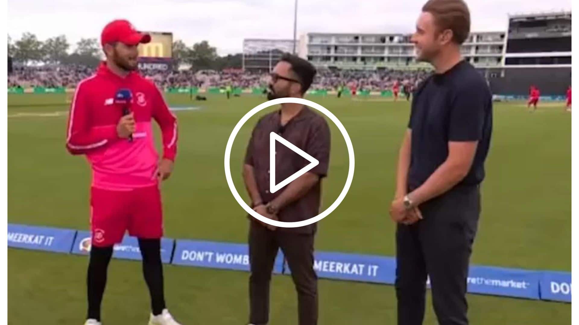 [Watch] Dinesh Karthik's Witty Remark On His Height After Standing Between Broad & Shaheen Afridi